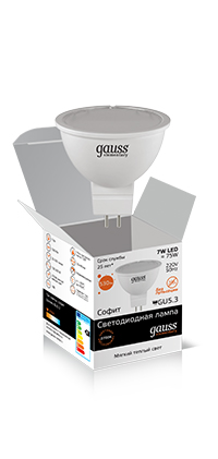 LD13517 (7W, мягкий теплый свет 2700K, цоколь GU5.3, аналог галогенной лампы 75W)