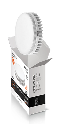 LD83816 (6W, мягкий теплый свет 2700K, цоколь GX53, аналог компактно-люминисцентной лампы 15W)
